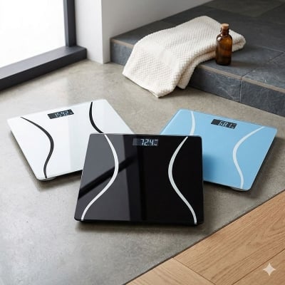 Picture of Scale for Body Weight, Digital Bathroom Scale, Weight Scales for People,Body Scale,Black,Max:400LB/180KG,2 Weighing Units: LB/KG Multicolor
