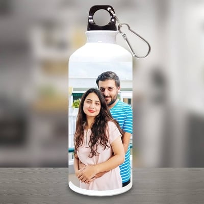 Picture of Aluminium Water Bottle print with Photo, Logo, Text ect (750 ml) White