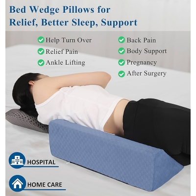 Picture of Bed wedge pillow Foam Body Positioner Elevate Light Ash