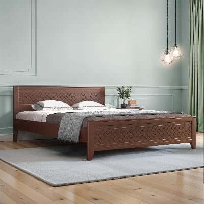 Picture of REGAL Wooden Bed SEMI DOUBLE OLIVIA-BDH-345-3-1-20