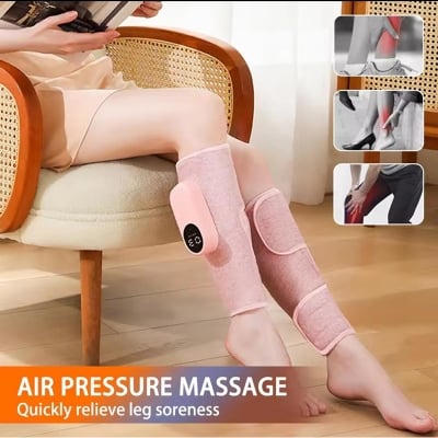 Picture of Leg and Foot Massager Automatic Kneading Pneumatic Air Wave Leg Instrument Electric Hot Compress Leg Massager ASH