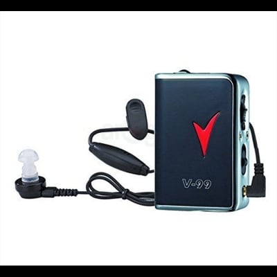 Picture of AXON HEARING AID V-99 Sound Enhancement Amplifier Clip Style Pocket Hearing Aid Black