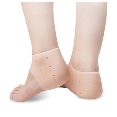 Picture of 2 pieces Heel Protector Protective Sleeve Heel Spur Pads for Relief Plantar Fasciitis Heel Pain Reduce Pressure on Heel 