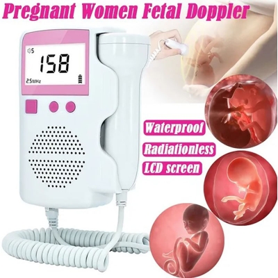 Picture of Ultrasound Doppler Fetal Heart Rate Monitor Home Fetal Heart Rate Monitor Stethoscope Fetal Heart Rate Monitor Blue