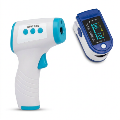 Picture of Combo Pack of Pulse Oximeter & Infrared Thermometer White