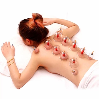 Picture of Professional 32Pcs Medical Chinese Vacuum Body Cupping Massager Therapy Cans Vacuum Cupping Slimming Body Relax Banks Tank 