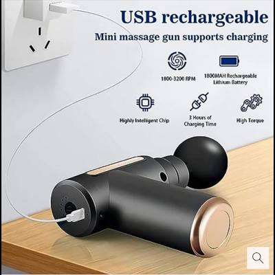 Picture of Mini Massage Gun Deep Tissue Massage Gun,usb Rechargeable Multicolor
