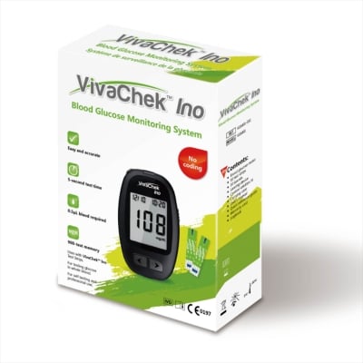 Picture of VivaChek Ino Glucose Monitoring System with 10 strip Black