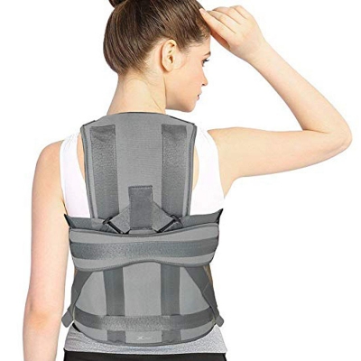 Picture of Dorso Lumbar Spinal Brace (Taylor Brace) - Firm Support Back Support for Stability & Immobilisation Post Spine Surgery Ideal for Men and Women Light Ash