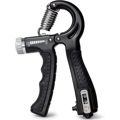 Picture of Sports Adjustable Hand Grip (10kg - 60kg) Strengthener with Counter for Men & Women for Gym Workout Hand Exercise Equipment to Use in Home for Forearm Exercise (Black) Stainless Steel Spring Multicolor