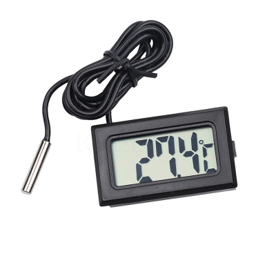 Picture of LCD Digital Thermometer Temperature Sensor Fridge Freezer Probe For Aquarium Refrigerator Black