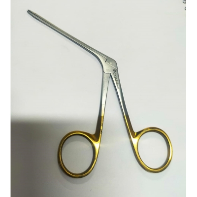 Picture of MUSA ALLIGATOR FORCEPS 6" SERRATED GOLD RINGS ENT Pakistan STAINLESS 