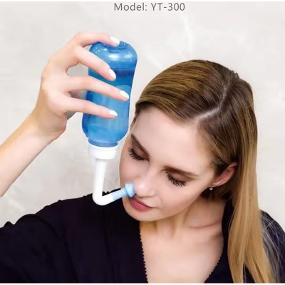 Picture of 300ml Nose Cleaner Nasal Irrigator Nasal Wash Neti Pot Avoid Allergic Rhinitis Sinusitis Cure For Adult Child Therapy White