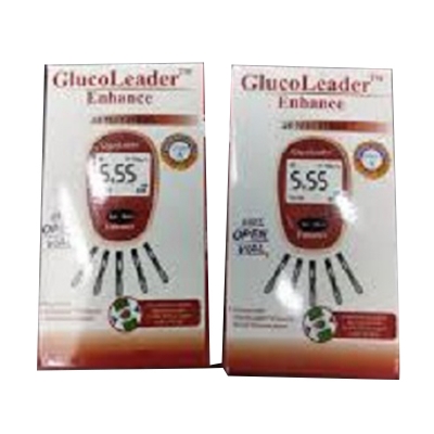 Picture of Gluco Leader Enhance(Red) Blood Glucose Test - 50 Strips Red