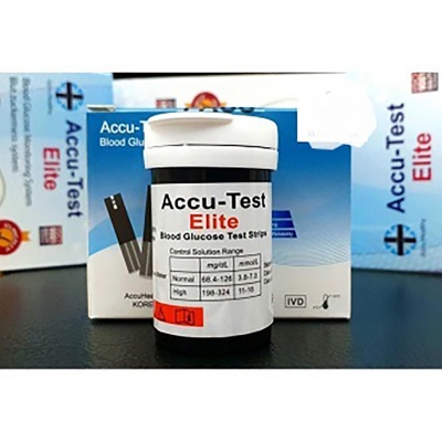 Picture of Accu Test Elite Blood Glucose Check Strip 25 pcs (No Box Only Vail) 