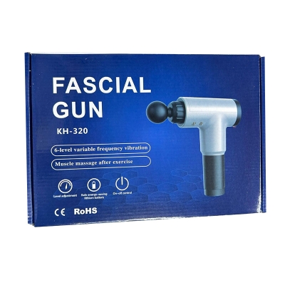 Picture of Electric Rechargable Vibration system Body facial and muscle massage gun & Recovery massager, facial, body massage machine, Facial Body Massage Gun Blue