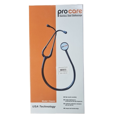 Picture of Classic Stainless Steel Stethoscope procare black 