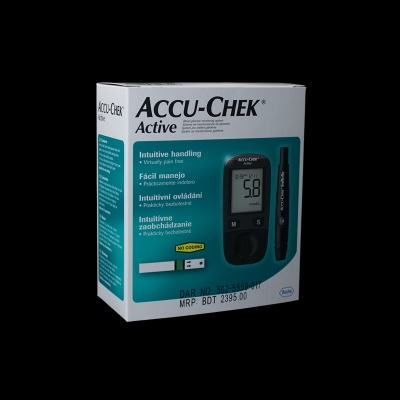 Picture of Accu Chek Active Blood Glucose Meter with 10 Strips Multicolor