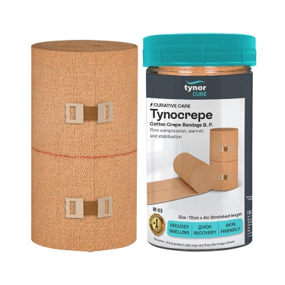 Picture of Tynor Tynocrepe cotton bandage, Beige, 6cm x 4m, 1 Unit 