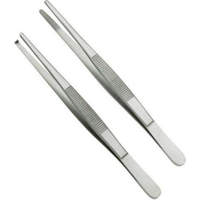 Picture of Thumb Dissecting Forceps Set of 2 pcs. (Toothed Forceps 6", No-Toothed Forceps 6") Silver