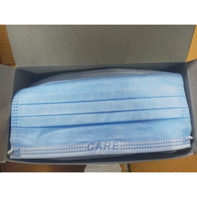Picture of 3 ply Melt Blown Surgical Mask with nose bar (50pcs) Blue