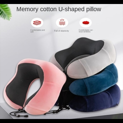 Picture of U Shaped Memory Foam Neck Pillow Multicolor