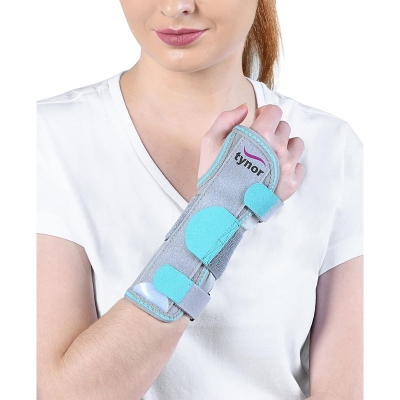 Picture of TYNOR Wrist Splint Ambidextros, Injury Recovery & Support for Men & Women | Adjustable & Comfortable Fit, Ambidextrous Design for Pain Relief, Sprains, Fractures & Arthritis Multicolor