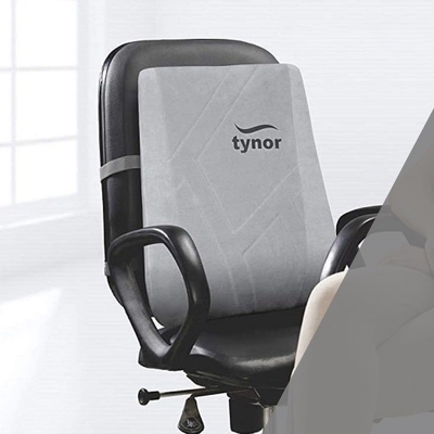 Picture of Tynor Back Rest Full, Grey, Universal Size, 1 Unit, Foam, pack of 1 Grey