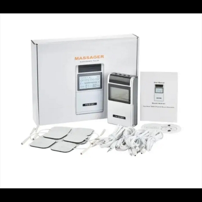 Picture of Tens Ems Muscle Steamulator 15 Mode 4 Output 8 Pad Pain Relief Electric Pulse Impulse Massure Machine Machine Machine Electrotherapy Machine Multicolor