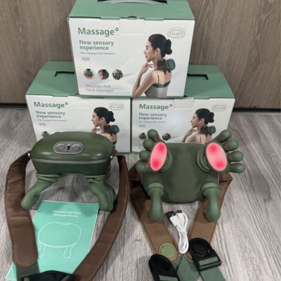 Picture of Neck And Shoulder Massager, Handyman Hand Massager For Back Body, 2 Heat Modes Heat Massage, 2026 New Upgraded Neck Massager For Shoulder, Neck And Leg Massage Green