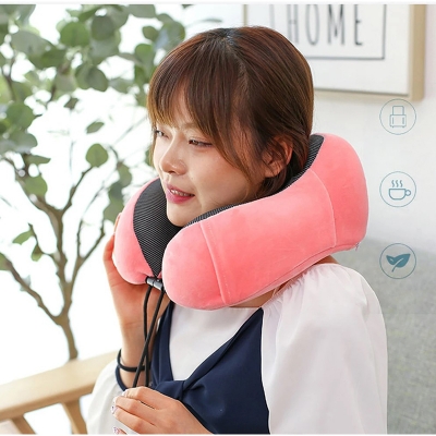 Picture of U Shaped Memory Foam Neck Pillows Soft Travel Pillow Massage Neck Pillow Sleeping Airplane Pillow Cervical Bedding 