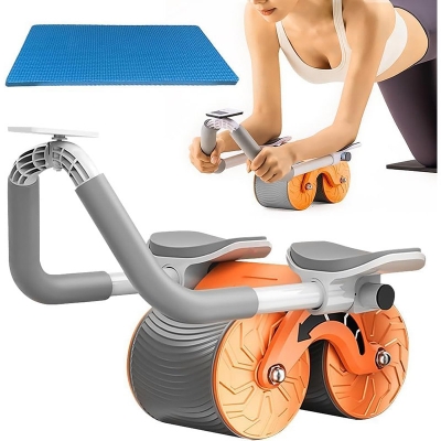 Picture of Ab Roller Wheel, Upgrade Elbow Support Automatic Rebound Abdominal Exercise Wheel, Abs Workout Equipment for Home Gym Fitness, New Core Strength Training Wheel with Time & Mat-Health Proo Multicolor