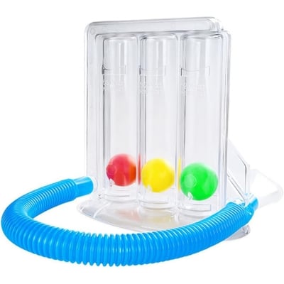 Picture of Deep Breathing Lung Exerciser Meter Spirometer Trainer Safe Breath New Multicolor
