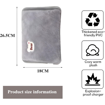 Picture of Electric Hot Water Bottle Advanced Technology for Back Neck Belly Full Body Heating with Auto Shut-Off, Useful for Hands Feet Belly No Random Fill (Medium 25 * 18cm) 