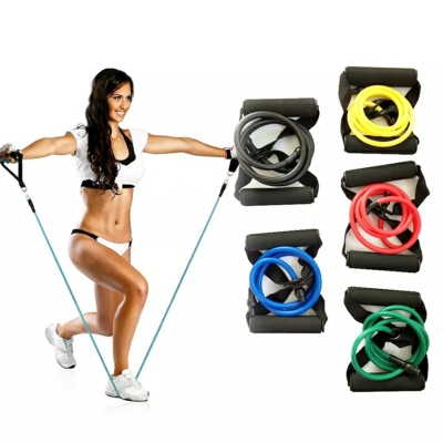 Picture of 120cm Yoga Pull Rope Stretching Band Elastic Resistance Bands Multicolor