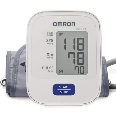 Picture of Omron HEM 7120 Fully Automatic Digital Blood Pressure Monitor With Intellisense Technology For Most Accurate Measurement Multicolor