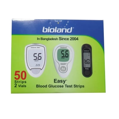 Picture of Bioland Easy Blood Glucose Test Strips 50pcs Model G-423ES 25 & 50 pes-Health Proo Multicolor