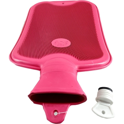 Picture of CORONATION Leakproof Rubber Hot Water Bottle One Side Ribbed for Pain Relief Non-Electrical Hot Water Bag INDIA - Hot Water Bag - Hot Water Bag-healthproo Multicolor