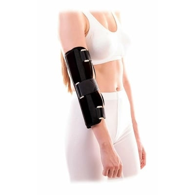 Picture of Arm Immobilizer aluminium & neoprene Brace Elbow Splint Support Stabilizer For Elbow Fracture Wrist Elbow Support For Dislocation, Sprains & Broken Arm(universal size)-healthproo Grey