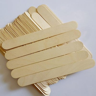 Picture of 100 Pcs 6" Disposable Medical Tongue Depressors Wooden Toungue Waxing Spatula Wax Ice Cream Sticks DIY Craft-healthproo care 