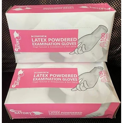 Picture of SATORY Comfort Latex Powdered Examination Glove-healthproo Multicolor
