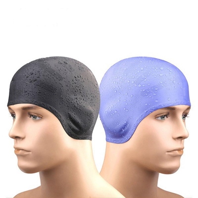 Picture of Outtobe Swim Cap Ad-ult Swimming Cap Cotton Fiber Swimming Hat Flexible Waterproof Swim Cap Multicolor