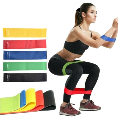 Picture of Resistance Bands [Set of 5] Skin-Friendly Resistance Fitness Exercise Loop Bands Multicolor