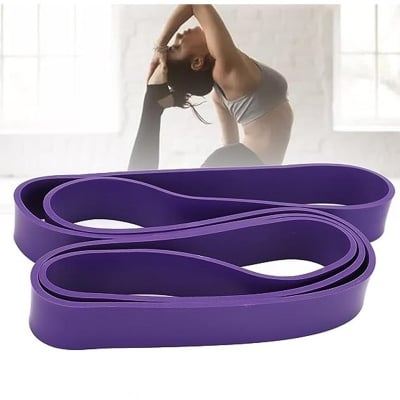 Picture of Resistance Bands for Body Stretching, Fitness Training, Flexibility, and Powerlifting - Premium 100% Natural Latex Workout Loop Therabands 7 level for Crossfit and Home Gym - Fitness Mart Purple