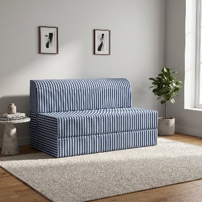 Picture of REGAL Foam Sofa Cum Bed (Double) SCB-205-6-2-07(DOUBLE)(Febric-Blue rivers)