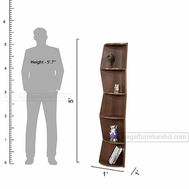 Picture of REGAL Harper Laminated Board High Corner Showcase Antique HARPER-CSCH-101-1-1-20(HIGH CORNER)