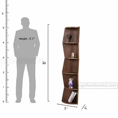 Picture of REGAL Harper Laminated Board High Corner Showcase Antique HARPER-CSCH-101-1-1-20(HIGH CORNER)