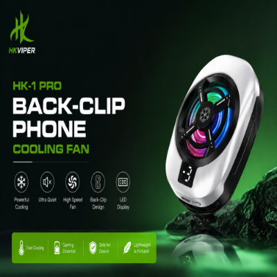 Picture of HK-1 PRO Back-Clip Phone Cooling Fan – Ultra-Quiet Gaming Cooler