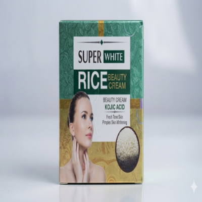 Picture of Super White Rice Beauty Cream - Kojic Acid & Collagen Formula for Even Skin Tone