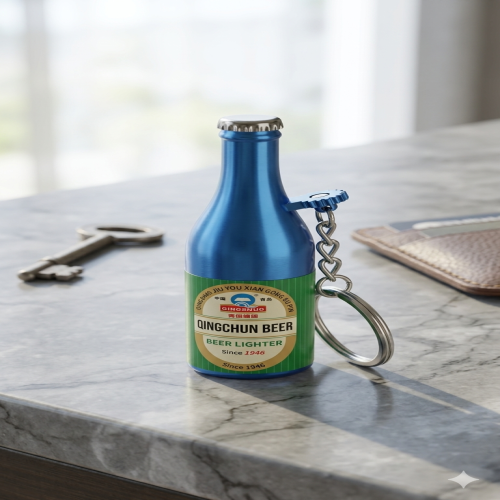 Picture of Bottle Shaped Lighter - Keychain Portable Metal Lighter for Daily Use